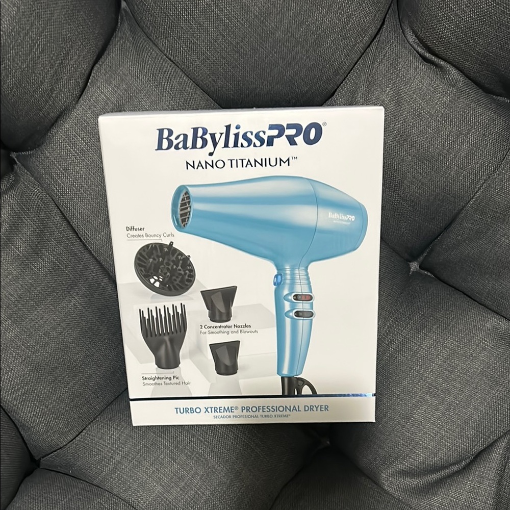 BaBylissPRO Nano Titanium Turbo Extreme Hair Dryer NIB